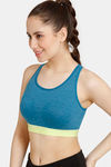 Rosaline Low Impact Sports Bra - Saxony Blue — thumbnail 3